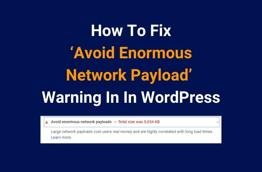 How to avoid network payloads In WordPress