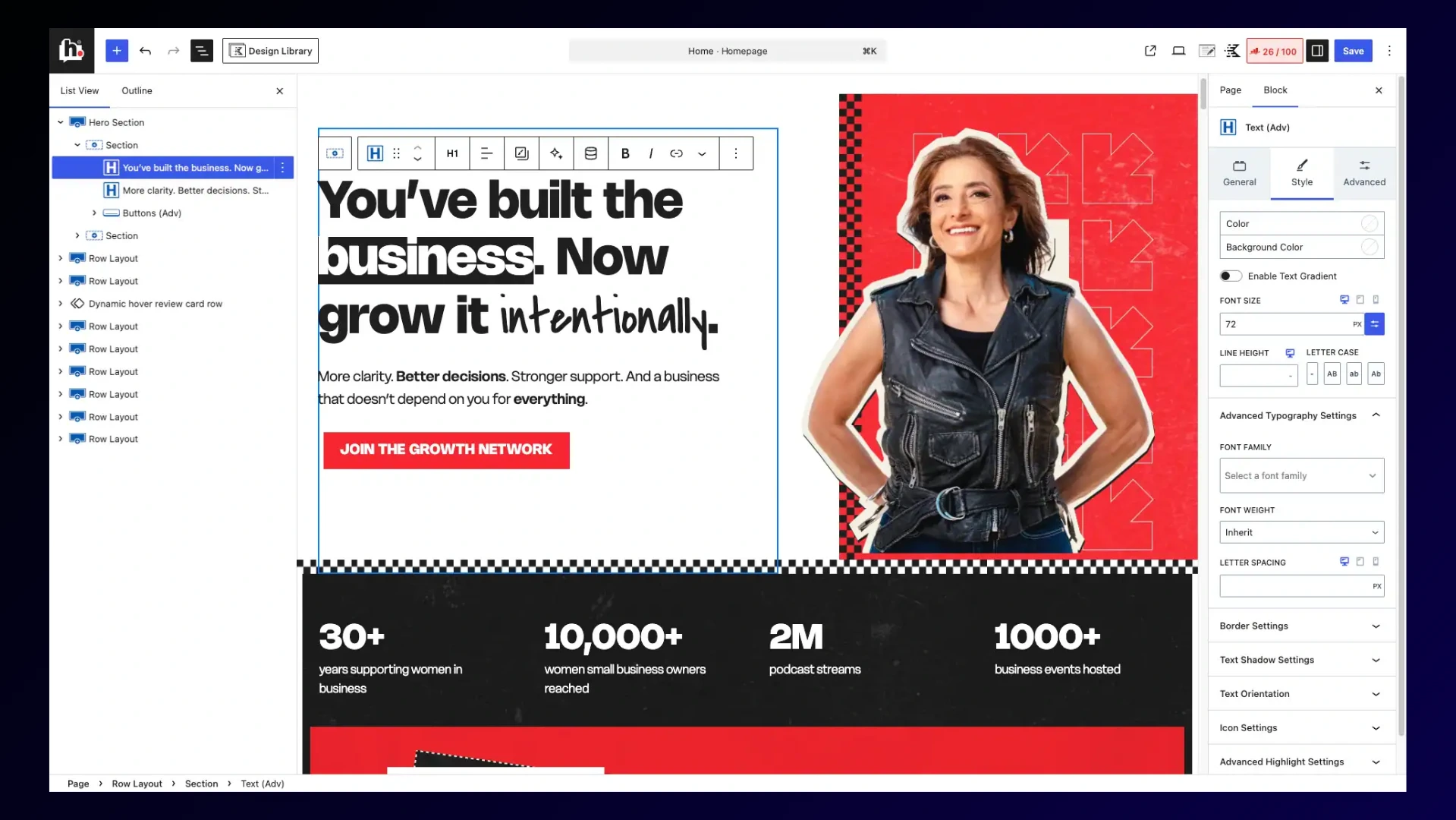 71 → 15: Legacy WordPress Rebuild: HerBusiness Case Study