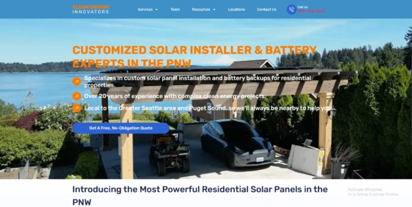 Clean Energy Innovators website screenshot