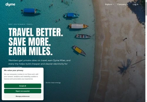 Dyme Earth website screenshot