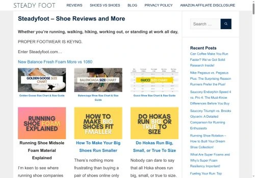 Steady Foot website speed optimization