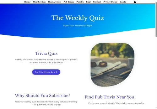 The Weekly Quiz website speed optimization